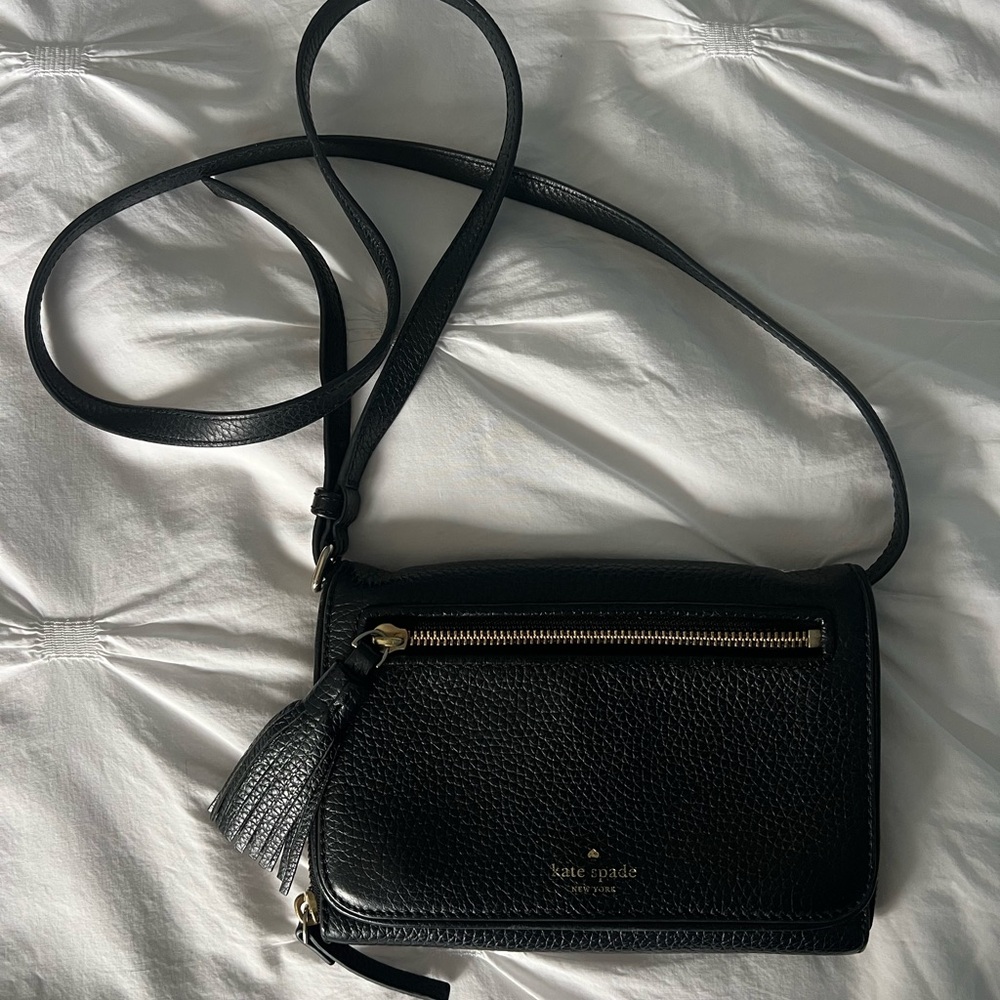 Kate Spade Black Crossbody Bag with Tassel